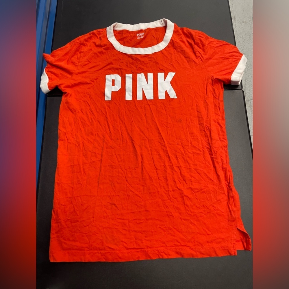 PINK Victoria's Secret Red Tee with White Details